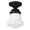 Z-Lite Vaughn 1 Light Flush Mount, Matte Black & Matte Opal 735F1-MB - alternate 4